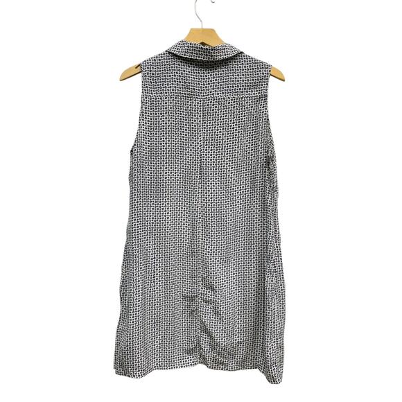 Equipment Sleeveless Geometric Print Half Button Silk Dress size Large - Picture 4 of 6